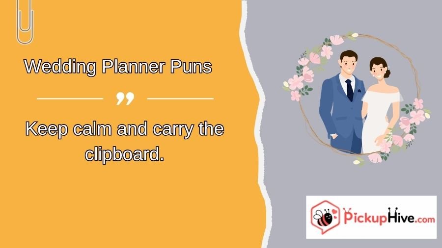 Wedding Planner Puns