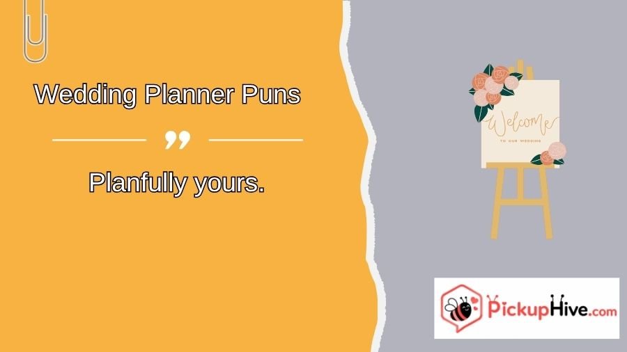 Wedding Planner Puns